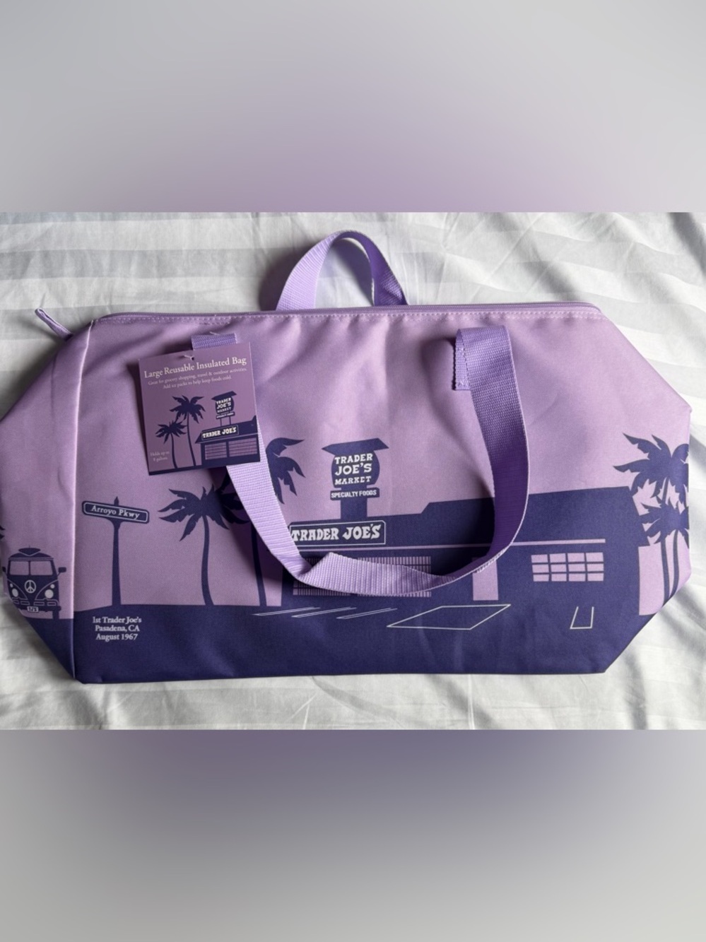 💜2026 Trader Joe’s Lilac Purple Insulated Large Bag Limited Edition 🍇 NEW